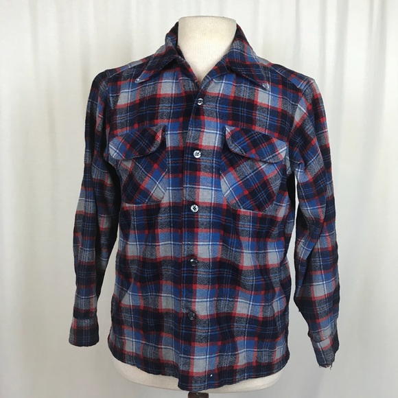 Pendleton Other - Vintage Pendleton MENS Wool Shirt Medium Plaid